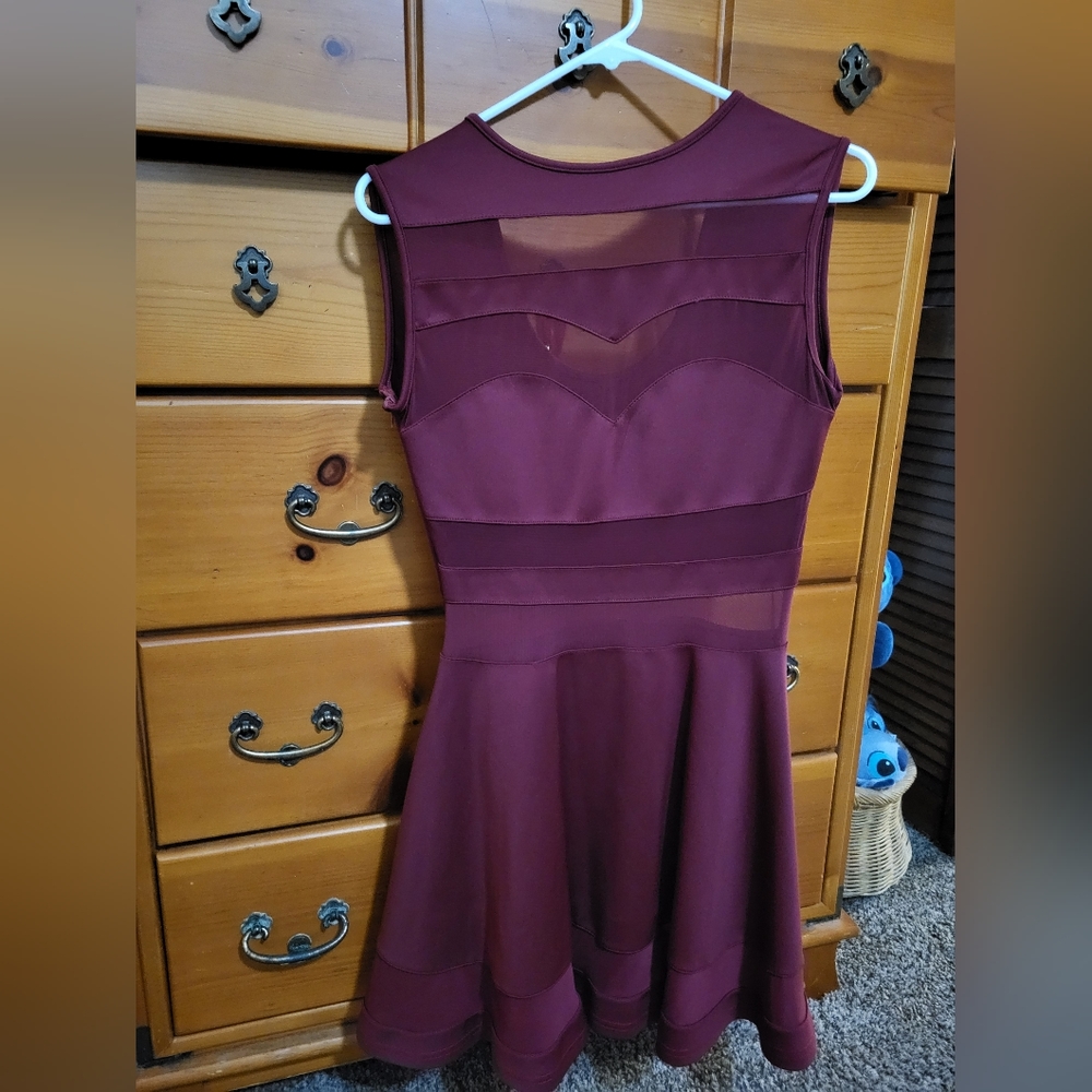 Maroon skater dress